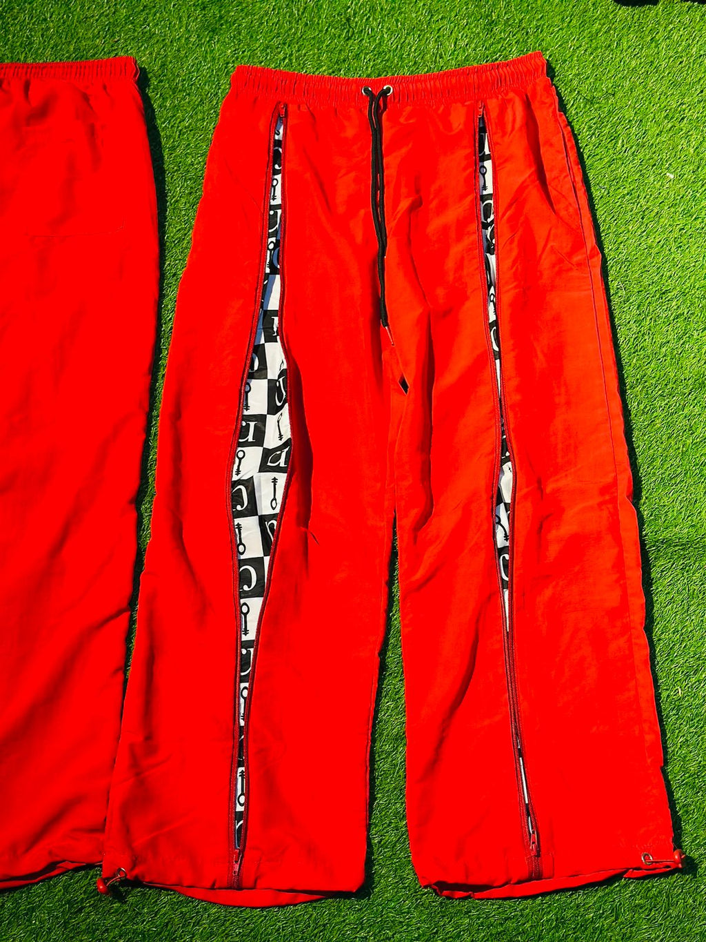 Double Zip Track Pants (Red)