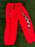 Double Zip Track Pants (Red)