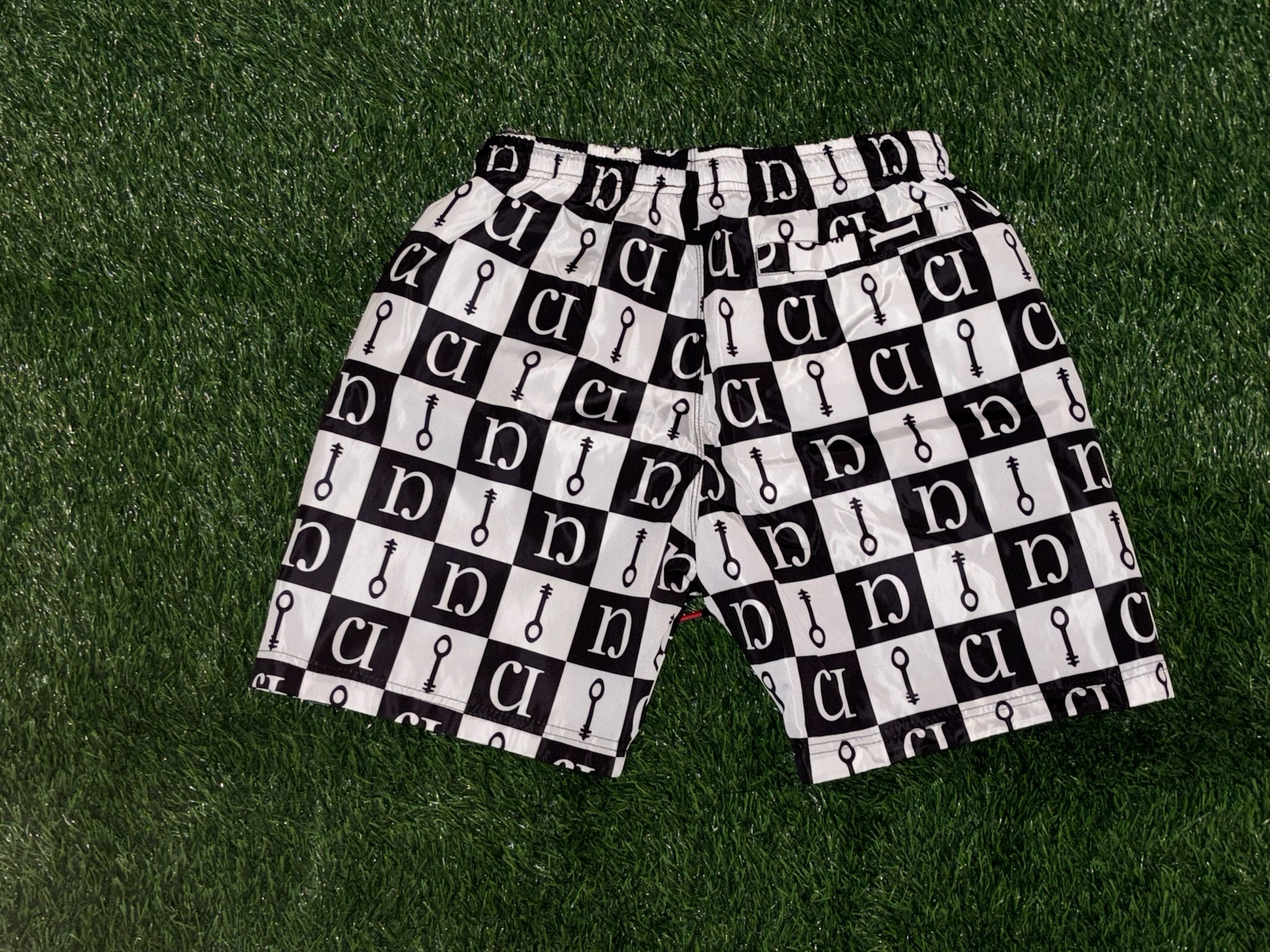 Signature Checkerboard Print Shorts