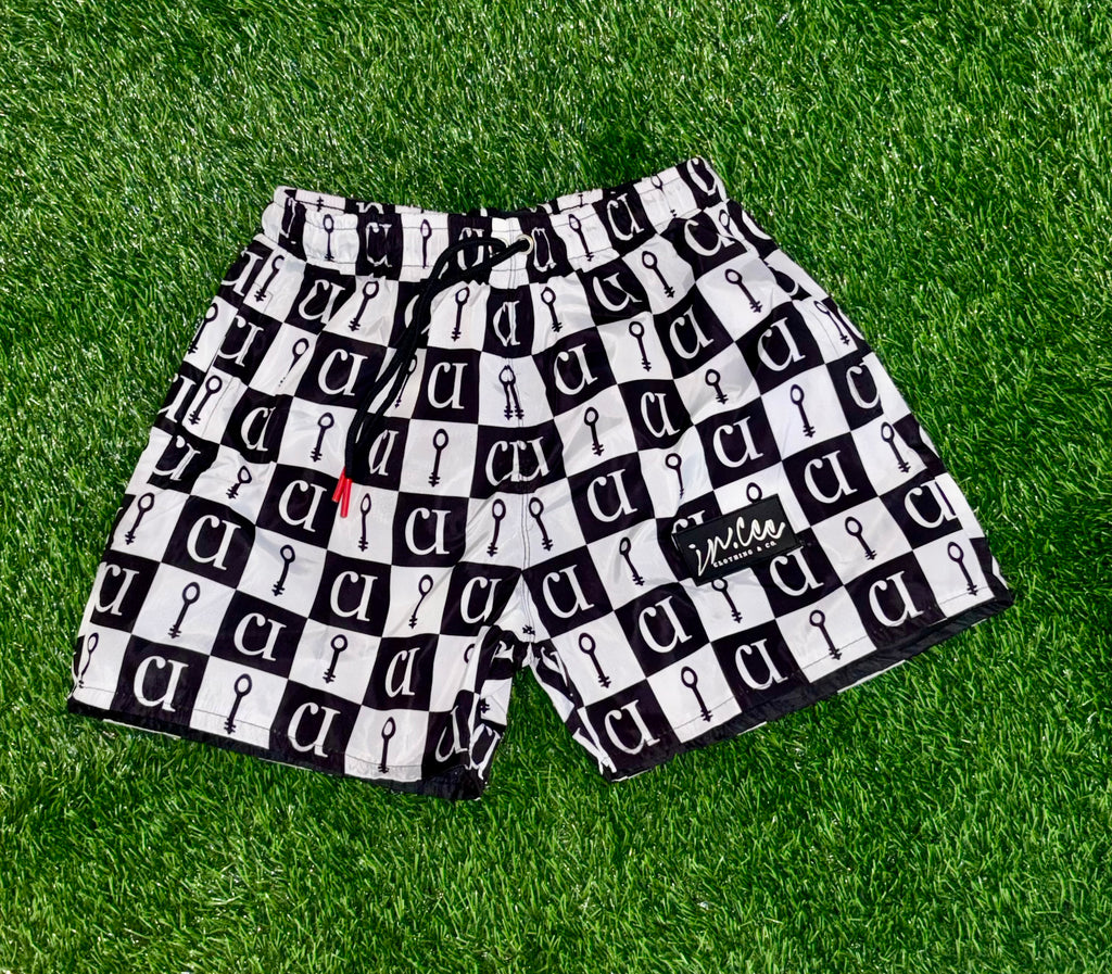 Signature Checkerboard Print Shorts (W)