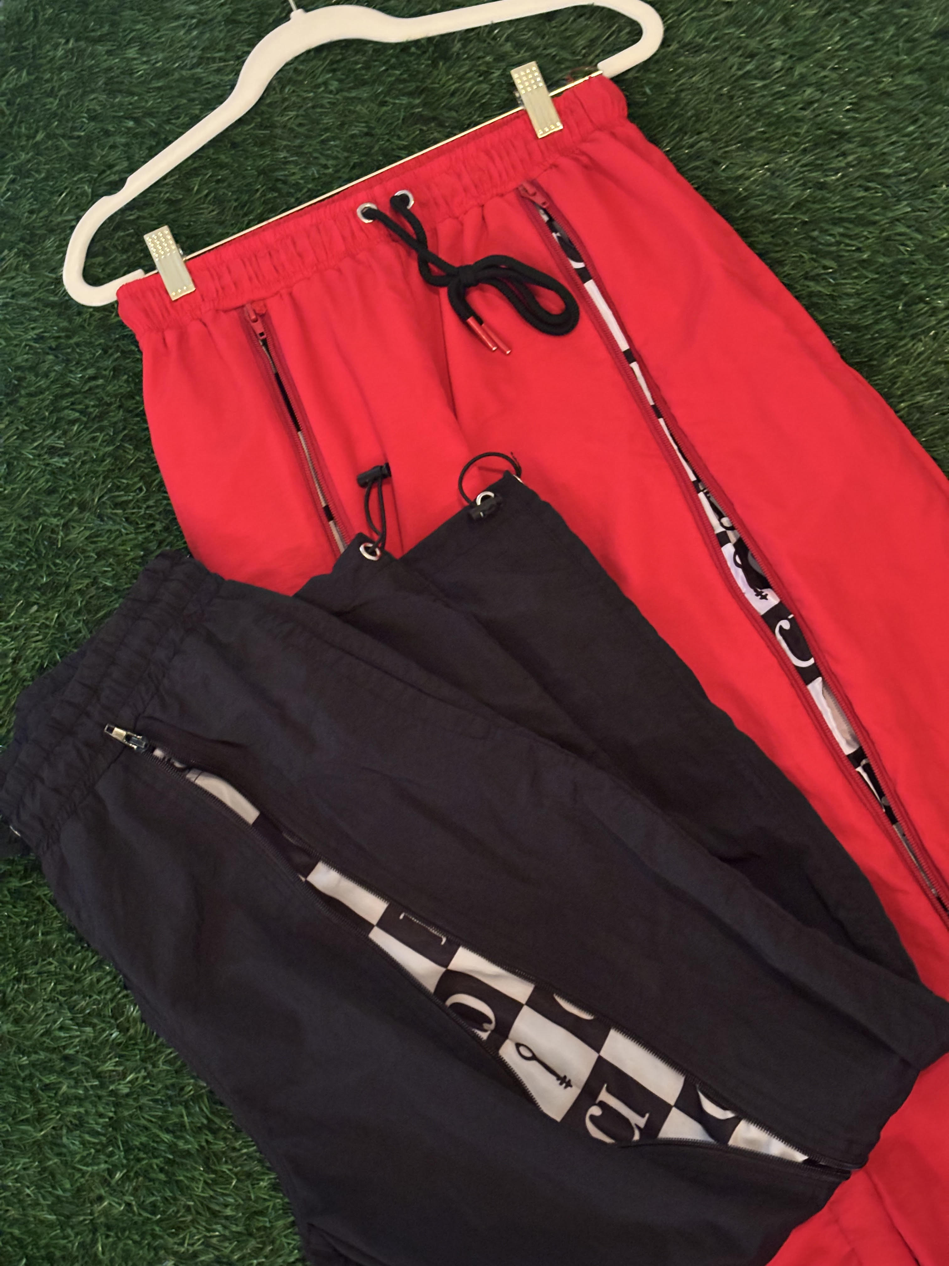 Double Zip Track Pants (Black)